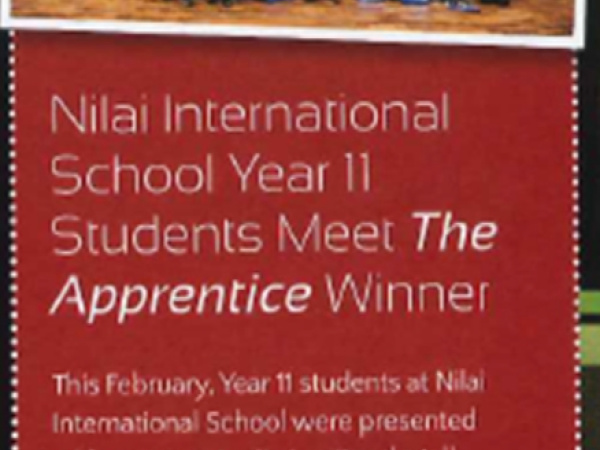 Nilai International School Year 11 Students Meet The Apprentice Winner